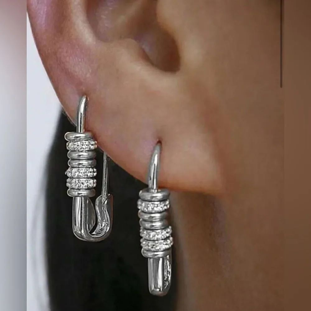 Safety pin Earrings #2081